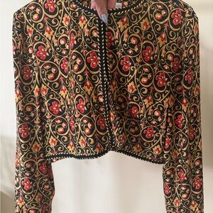 Maggy London Floral Embroidered Jacket
